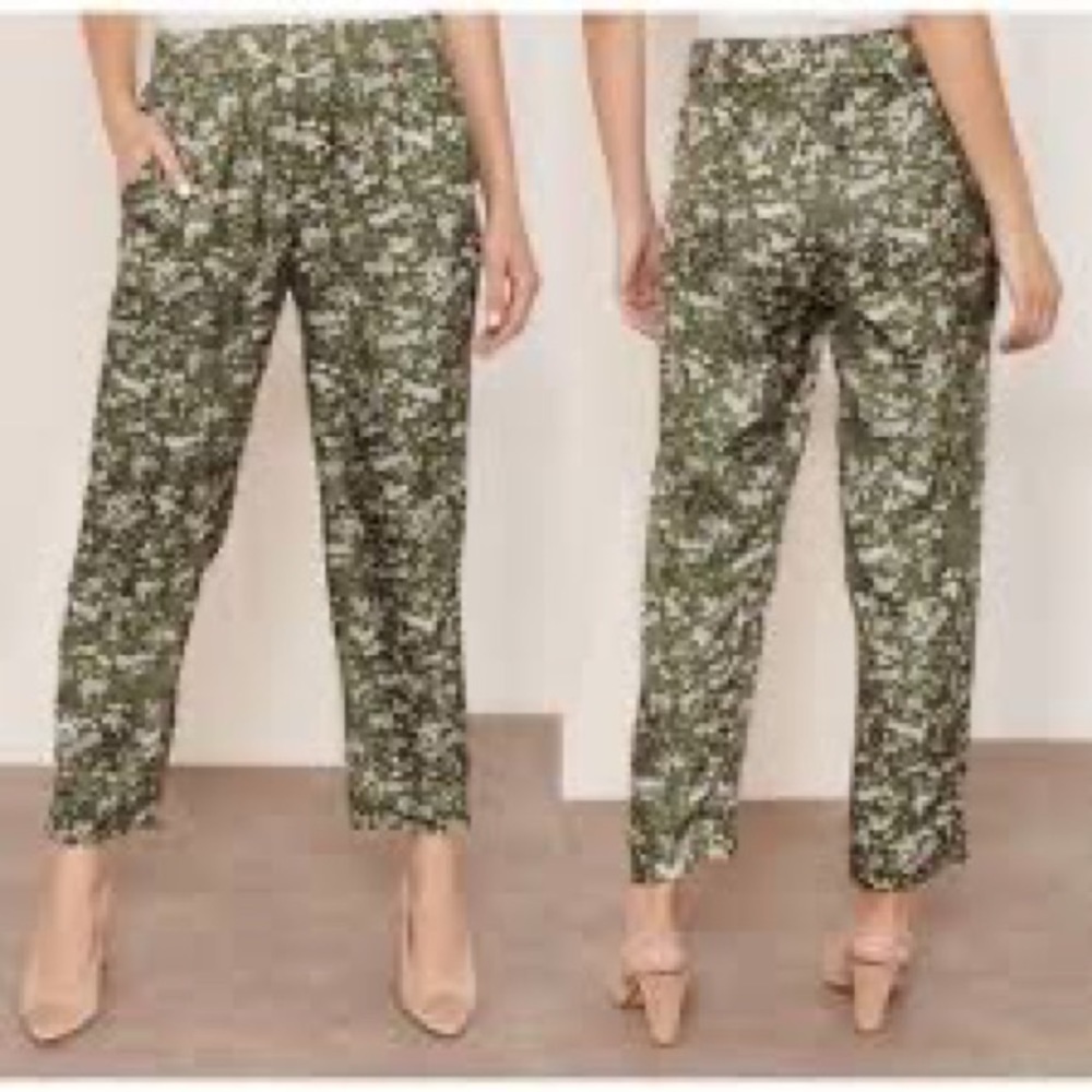 J.Crew Silk Pull On Jungle Cat Pants